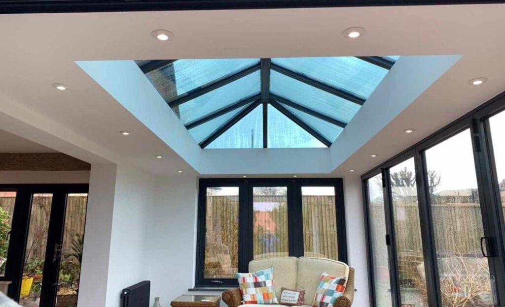 Aluminium roof lantern installed in West London by Zeenee Aluminium